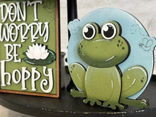 Load image into Gallery viewer, Frog Quick And Easy Tiered Tray File SVG, Spring, Summer, Tier Tray, LuckyHeartDesignsCo