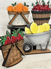 Load image into Gallery viewer, Fruits For The Flower Basket Interchangeable File SVG, TINY & Original, Strawberry Lemon, Summer Tiered Tray, Glowforge, LuckyHeartDesignsCo
