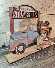 Load image into Gallery viewer, Strawberry add on Interchangeable Farmhouse Truck File SVG, Summer, Fruit, Spring, Glowforge, LuckyHeartDesignsCo