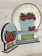Load image into Gallery viewer, Strawberry Snow Globe Interchangeable File SVG, Fruit, Summer, Spring, Glowforge, Tiered Tray LuckyHeartDesignsCo