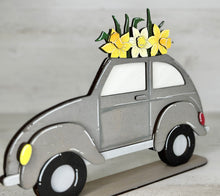 Load image into Gallery viewer, TINY Car For The Flower Basket Interchangeable File SVG, Holiday, Seasonal Shapes, Glowforge, LuckyHeartDesignsCo