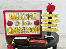 Load image into Gallery viewer, Tiered Tray Street Sign File SVG, Glowforge Summer, Winter, Seasonal, Holiday, Christmas, Easter, Fall, Halloween, LuckyHeartDesignsCo