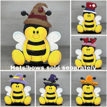 Load image into Gallery viewer, Bee Animal Hats Interchangeable MINI File SVG, Seasonal Leaning sign, Holiday, Honey, Bumble, Tiered Tray Glowforge, LuckyHeartDesignsCo