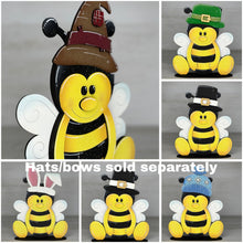Load image into Gallery viewer, Bee Animal Hats Interchangeable MINI File SVG, Seasonal Leaning sign, Holiday, Honey, Bumble, Tiered Tray Glowforge, LuckyHeartDesignsCo
