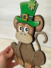 Load image into Gallery viewer, Monkey Animal Hats Interchangeable MINI File SVG, Seasonal Leaning sign, Holiday, Tiered Tray Glowforge, LuckyHeartDesignsCo