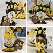 Load image into Gallery viewer, Bee Tiered Tray Gnome File SVG, Honey, Bumble Bee, Honey Pot, Glowforge, LuckyHeartDesignsCo