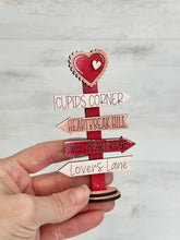 Load image into Gallery viewer, Tiered Tray Street Sign File SVG, Glowforge Summer, Winter, Seasonal, Holiday, Christmas, Easter, Fall, Halloween, LuckyHeartDesignsCo