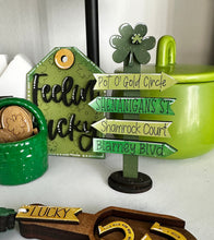 Load image into Gallery viewer, Tiered Tray Street Sign File SVG, Glowforge Summer, Winter, Seasonal, Holiday, Christmas, Easter, Fall, Halloween, LuckyHeartDesignsCo