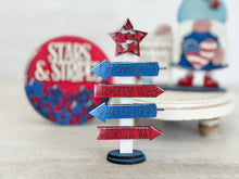 Load image into Gallery viewer, Tiered Tray Street Sign File SVG, Glowforge Summer, Winter, Seasonal, Holiday, Christmas, Easter, Fall, Halloween, LuckyHeartDesignsCo