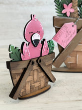Load image into Gallery viewer, Flamingo Summer For The Flower Basket Interchangeable File SVG, TINY and Original, Beach, Vacation, Summer, Glowforge, LuckyHeartDesignsCo