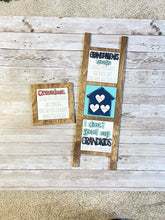 Load image into Gallery viewer, Grandparent Interchangeable Leaning Sign File SVG, Nana, Papa, Family, Gift, grandkids, Grandma, Grandpa, Glowforge, LuckyHeartDesignsCo