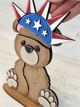 Load image into Gallery viewer, Bear Animal Hats Interchangeable MINI File SVG, Seasonal Leaning sign, Christmas, Holiday, Pet, Tiered Tray Glowforge, LuckyHeartDesignsCo