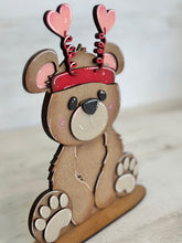 Load image into Gallery viewer, Bear Animal Hats Interchangeable MINI File SVG, Seasonal Leaning sign, Christmas, Holiday, Pet, Tiered Tray Glowforge, LuckyHeartDesignsCo
