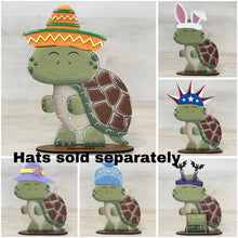 Load image into Gallery viewer, Turtle Animal Hats Interchangeable MINI File SVG, Seasonal Leaning sign, Tortoise, Holiday, Tiered Tray Glowforge, LuckyHeartDesignsCo