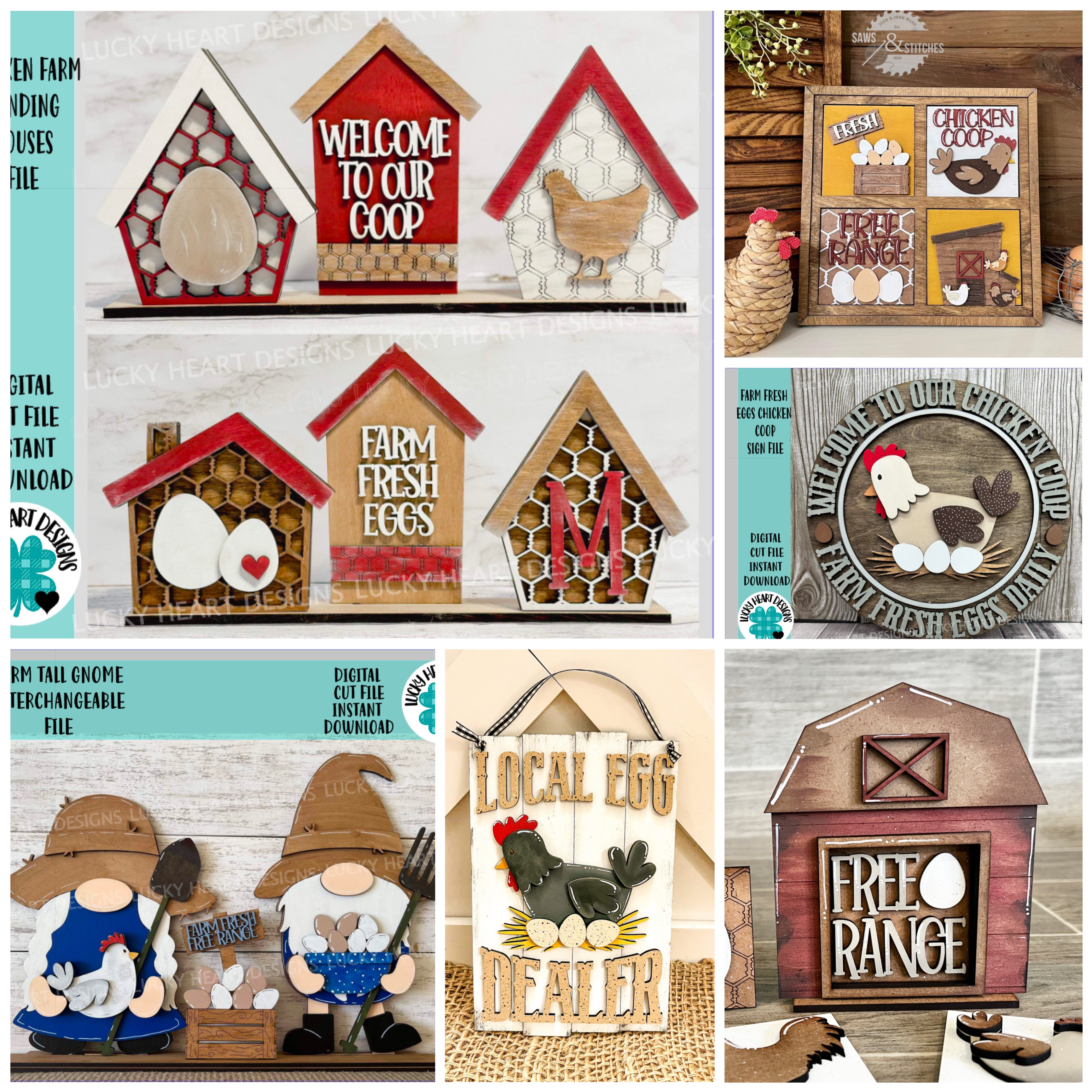 FARM CHICKEN DECOR FILES Lucky Heart Designs