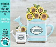 Load image into Gallery viewer, Watering Can for the Flower Basket Interchangeable (Original and TINY)  File SVG, Floral, Seasonal, Holiday, Glowforge, LuckyHeartDesignsCo
