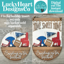 Load image into Gallery viewer, Football Holiday Door Sign Interchangeable File, SVG, Helmet, Go Team, Home, Seasonal, Home, Welcome, glowforge
