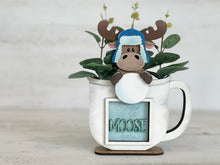 Load image into Gallery viewer, Moose Winter Mug Hugger File SVG, Glowforge, Tiered Tray, Tray Decor, Snowman, Snowball, Topper, Farm, Farmhouse, LuckyHeartDesignsCo
