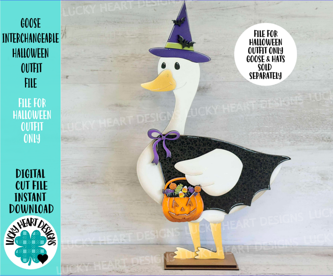 Goose Animal Hats Halloween Interchangeable Outfit File SVG Fall Pumpkin Trick or Treat Shirt Seasonal Holiday Glowforge LuckyHeartDesignsCo