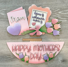 Load image into Gallery viewer, Mother's Day Holiday Door Sign Interchangeable File, SVG Mom, Grandma, Flower, Floral, Tulip Daisy Seasonal, Home, Welcome, glowforge
