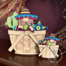 Load image into Gallery viewer, Cinco De Mayo Gnome For The Flower Basket Interchangeable File SVG, Fiesta, Cactus, Piñata, Tiered Tray, Glowforge, LuckyHeartDesignsCo
