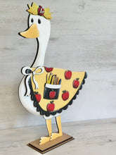 Load image into Gallery viewer, Goose Animal Hats School Interchangeable Outfit File SVG, Teacher, Gift, Apple, Pencil Shirt Seasonal Holiday Glowforge LuckyHeartDesignsCo
