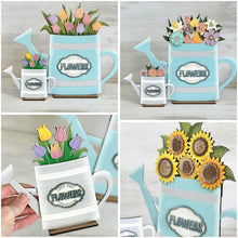 Load image into Gallery viewer, Watering Can for the Flower Basket Interchangeable (Original and TINY)  File SVG, Floral, Seasonal, Holiday, Glowforge, LuckyHeartDesignsCo

