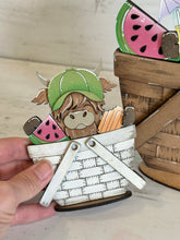 Load image into Gallery viewer, Summer Treats Highland For The Flower Basket Interchangeable File SVG, TINY, Watermelon, Lemonade, Tray, Glowforge, LuckyHeartDesignsCo
