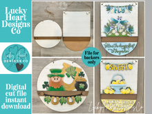 Load image into Gallery viewer, Banner Holiday Door Sign Interchangeable File, SVG, Fence Christmas, Easter, Halloween, Fall, Winter, Seasonal, Home, Welcome, glowforge
