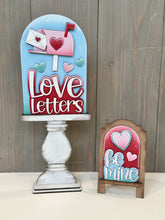 Load image into Gallery viewer, Love Letters Valentine Tall Arch Sign Interchangeable File SVG, TINY, INSERT only, Heart Glowforge, Holiday, Tiered Tray LuckyHeartDesignsCo
