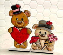 Load image into Gallery viewer, Bear Valentines Day Standing File SVG, Balloon, Love, Heart, Mailbox, Chocolate, Farm, Cupid, Tiered Tray Glowforge LuckyHeartDesignsCo
