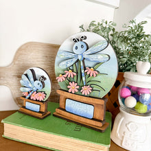 Load image into Gallery viewer, Dragonfly Snow Globe Interchangeable File SVG, TINY, Glowforge, Birdhouse, Dragonflies, Flower, Butterfly, Tiered Tray LuckyHeartDesignsCo

