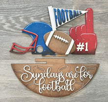 Load image into Gallery viewer, Football Holiday Door Sign Interchangeable File, SVG, Helmet, Go Team, Home, Seasonal, Home, Welcome, glowforge

