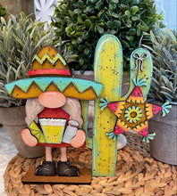 Load image into Gallery viewer, Cinco De Mayo Gnome Standing File SVG, Glowforge Tiered Tray, Fiesta, Cactus, Piñata, LuckyHeartDesignsCo
