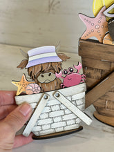 Load image into Gallery viewer, Summer Beach Highland For The Flower Basket Interchangeable File SVG, TINY, Shells, Flip Flops, Sand, Tray, Glowforge, LuckyHeartDesignsCo
