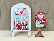 Load image into Gallery viewer, Love Letters Valentine Tall Arch Sign Interchangeable File SVG, TINY, INSERT only, Heart Glowforge, Holiday, Tiered Tray LuckyHeartDesignsCo
