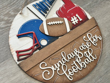 Load image into Gallery viewer, Football Holiday Door Sign Interchangeable File, SVG, Helmet, Go Team, Home, Seasonal, Home, Welcome, glowforge

