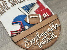 Load image into Gallery viewer, Football Holiday Door Sign Interchangeable File, SVG, Helmet, Go Team, Home, Seasonal, Home, Welcome, glowforge
