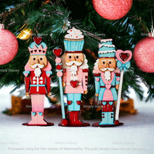 Load image into Gallery viewer, Valentines Nutcracker Standing File SVG, Glowforge, Tiered Tray LuckyHeartDesignsCo
