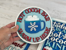 Load image into Gallery viewer, Hot Cocoa Bar Sign Bundle Set File SVG, Glowforge Winter Snowflake, Chocolate, LuckyheartDesignsCo
