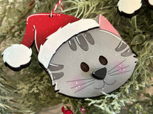 Load image into Gallery viewer, Cat Dog Santa Christmas Ornament File SVG, Glowforge, Pet, LuckyHeartDesignsCo
