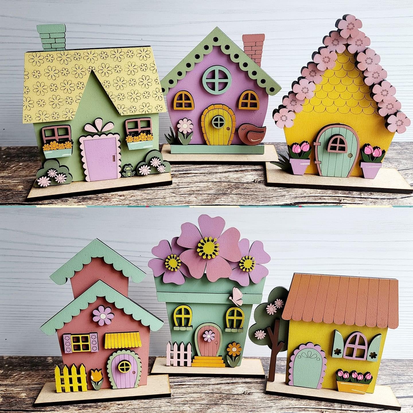 Spring House Svg Spring Standing Houses File SVG, Glowforge, Flower, Bird house, LuckyH ...