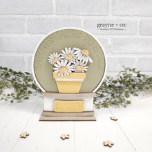 Load image into Gallery viewer, Daisy Original and TINY Snow Globe Interchangeable File SVG, Glowforge, Spring, Seasonal Shapes, Holiday, Tiered Tray LuckyHeartDesignsCo
