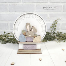 Load image into Gallery viewer, Easter Bunny Snow Globe Interchangeable File SVG, Glowforge, Spring, Easter Eggs, Tiered Tray LuckyHeartDesignsCo
