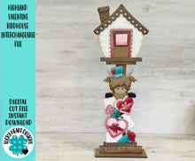 Load image into Gallery viewer, Highland Valentine for the Birdhouse Interchangeable File SVG, Heart, Love Seasonal, Holiday Shapes, Glowforge, LuckyHeartDesignsCo
