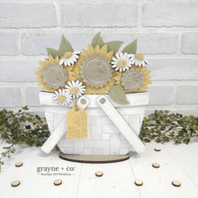 Load image into Gallery viewer, Sunflowers Daisy For The Flower Basket Interchangeable File SVG, Flower, Floral, Summer, Fall Tiered Tray, Glowforge, LuckyHeartDesignsCo
