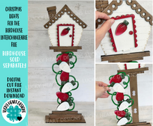 Load image into Gallery viewer, Christmas Lights for the Birdhouse Interchangeable File SVG, Ornaments, Tree Seasonal, Holiday Shapes, Glowforge, Laser, LuckyHeartDesignsCo
