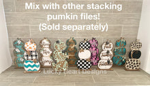 Load image into Gallery viewer, Fall Stacking Standing Pumpkins File SVG, Floral, Leafy, Sweater, Flower, Halloween, Plaid, Fall Glowforge, LuckyHeartDesignsCo
