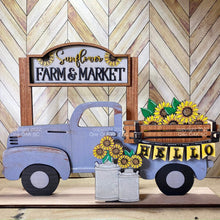 Load image into Gallery viewer, Sunflower add on Interchangeable Farmhouse Truck File SVG, Glowforge, LuckyHeartDesignsCo
