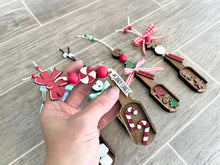 Load image into Gallery viewer, Winter Christmas Tiered Tray Wood Scoop File SVG, Glowforge Bead Garland, LuckyHeartDesignsCo
